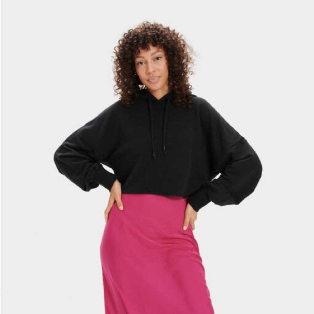 UGG Black Large Kiera Cropped Hoodie